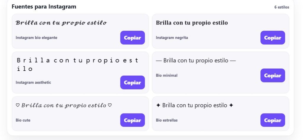 generador de letras bonitas para copiar y pegar