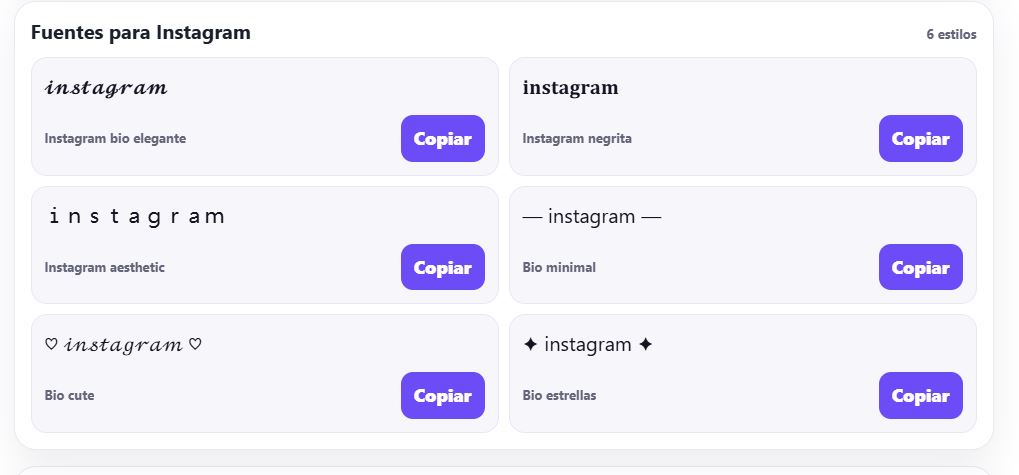 cómo usar letras instagram copiar y pegar en la bio