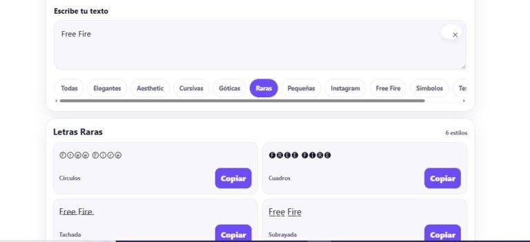 Letras Raras para Copiar y Pegar Gratis