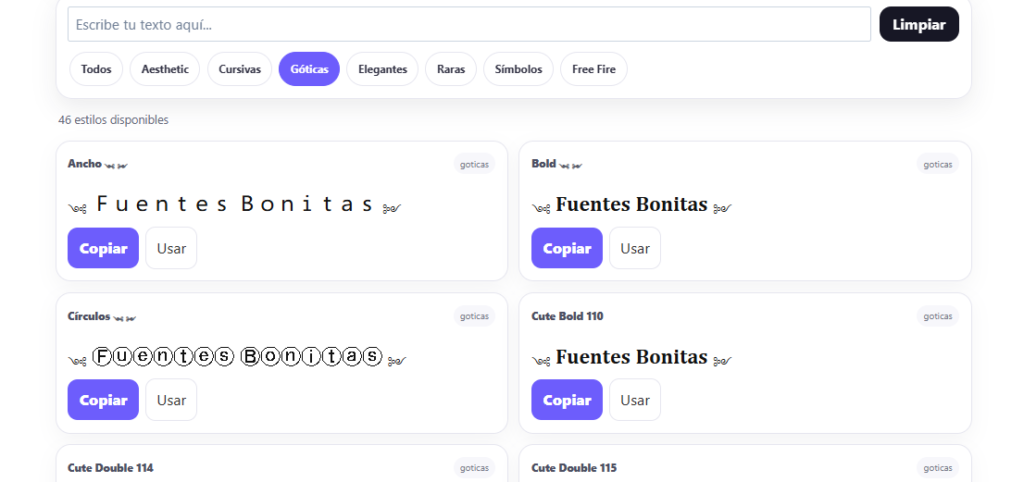 Letras góticas para copiar y pegar gratis